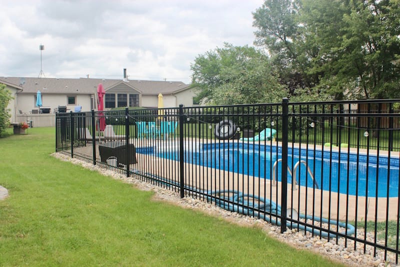 Ornamental Fence Around A Pool