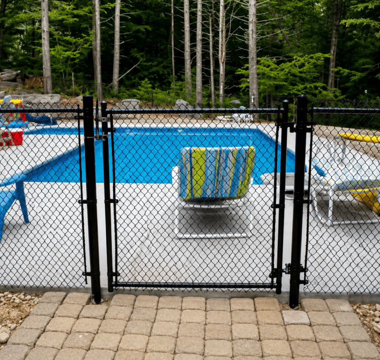 Chain Link Fence Around Swimming Pool